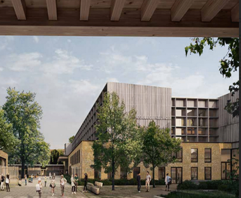 Construction du futur collège Solignac à Strasbourg